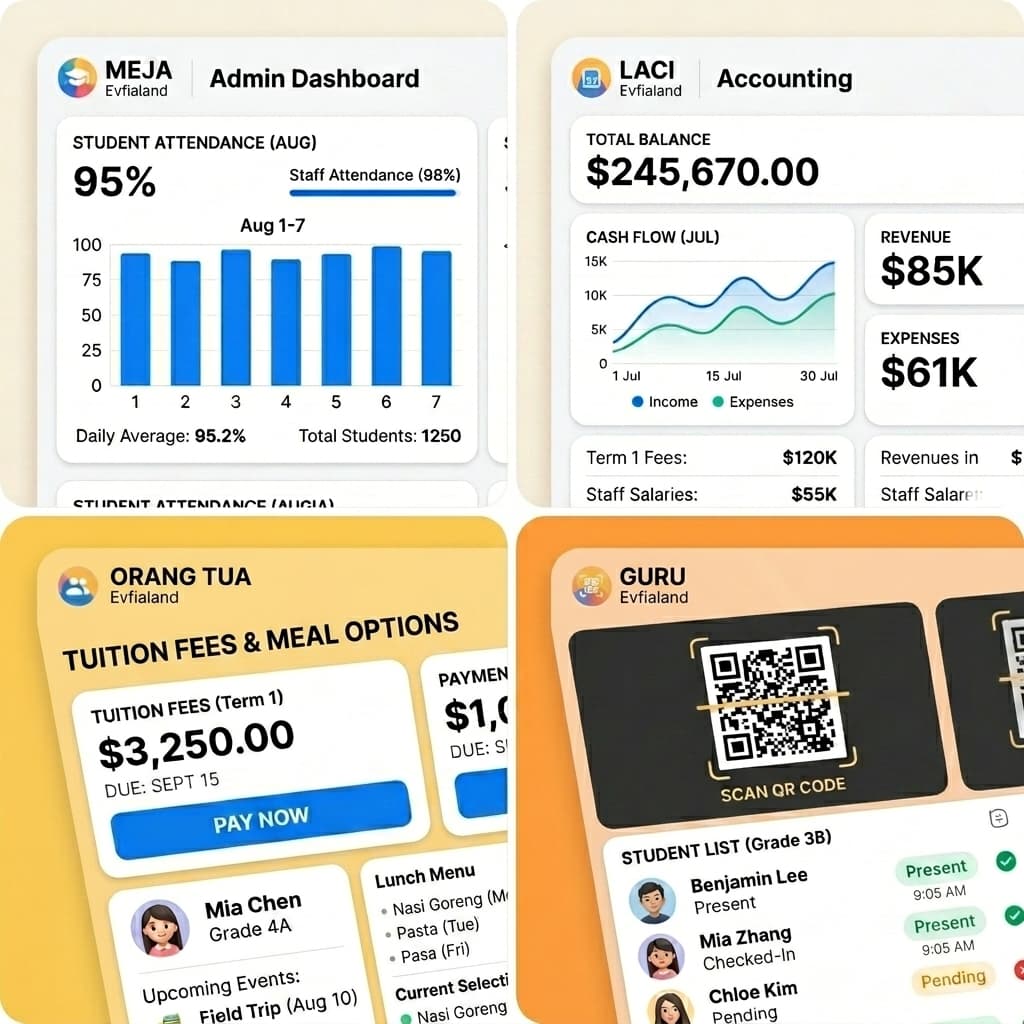 Evfialand: Sistem Sekolah Terintegrasi